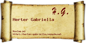Herter Gabriella névjegykártya
